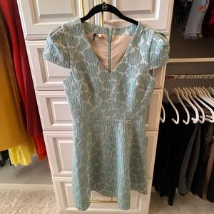 Mint green fit and flare dress